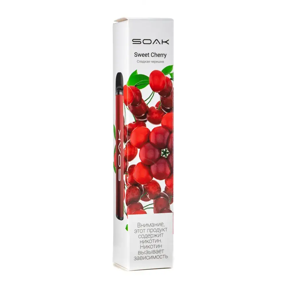 Эл. сиг. SOAK X ZERO WHITE 2200 Sweet Cherry/ Сладкая черешня 0 %