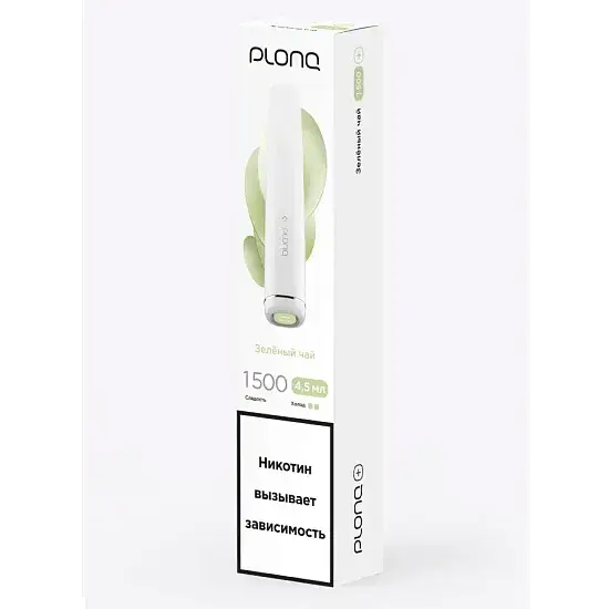 PLONQ PLUS Зелёный чай (1500 затяжек) 20 мг
