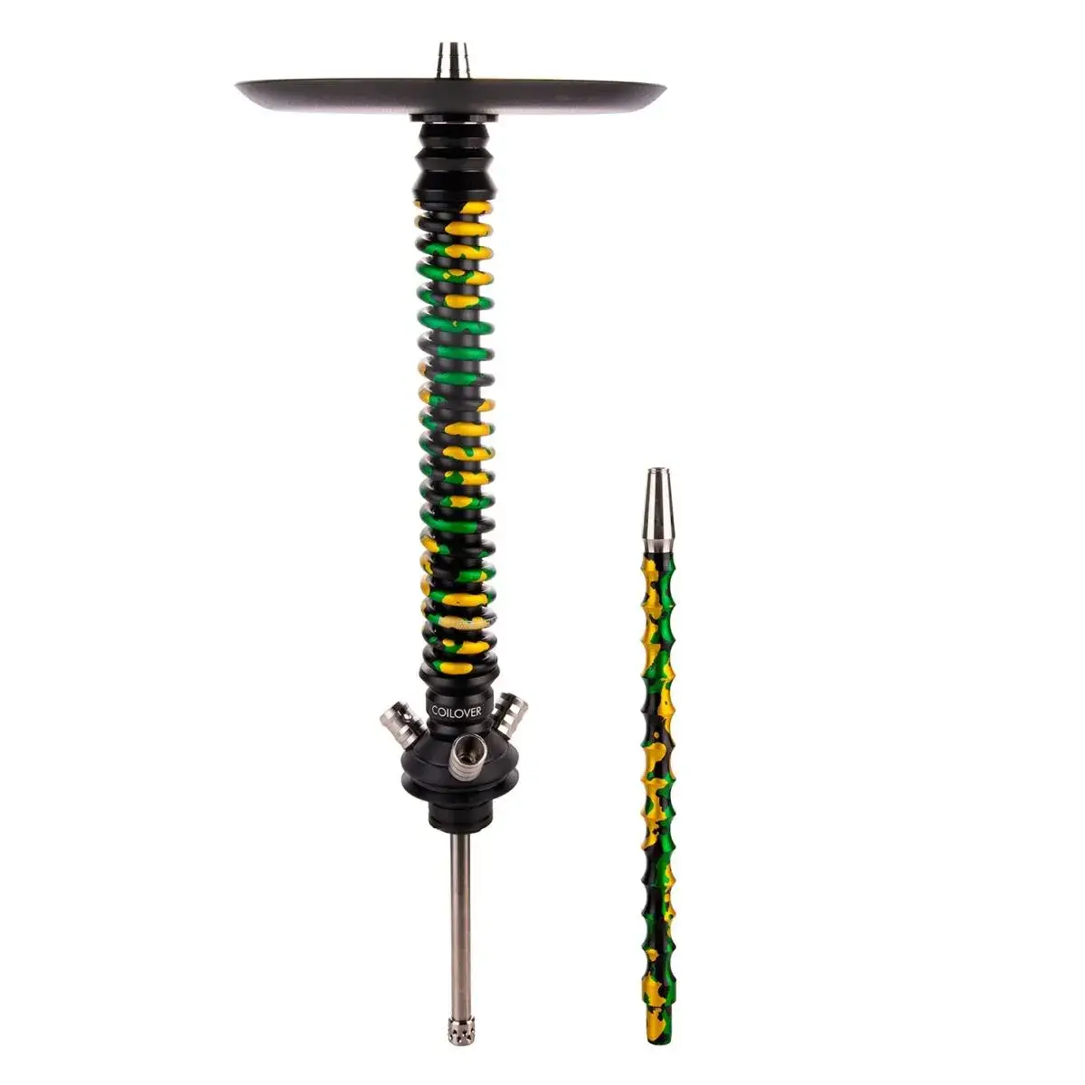 Кальян MAMAY CUSTOMS Coilover BIG SPECIAL ANOD чёрный/зеленозолотой камуфляж (без колбы)