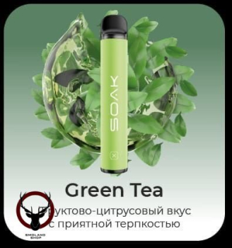 SOAK X Green Tea 1500 затяжек