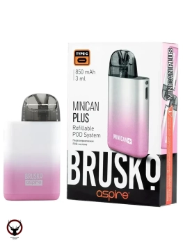Электронная система BRUSKO Minican Plus (розово-белый градиент)