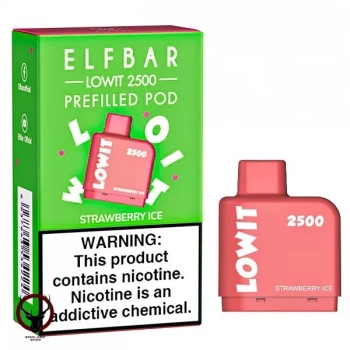 Картридж Elf Bar Lowit 2500 20 мг, 6 мл (Strawberry Ice)