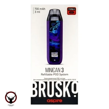 Электронная система BRUSKO Minican 3 тёмно-фиолетовый флюид