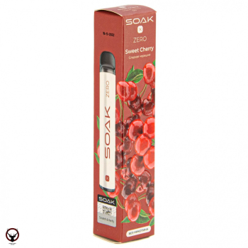 SOAK X ZERO Sweet cherry 1500 затяжек (без никотина) МРК