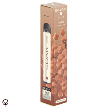 SOAK X ZERO Toffee 1500 затяжек (без никотина) МРК