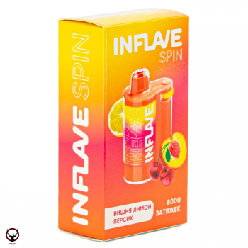 Электронная сигарета INFLAVE SPIN Вишня лимон персик (8000 затяжек)