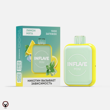 Электронная сигарета INFLAVE MINI Лимон мята (1000 затяжек)