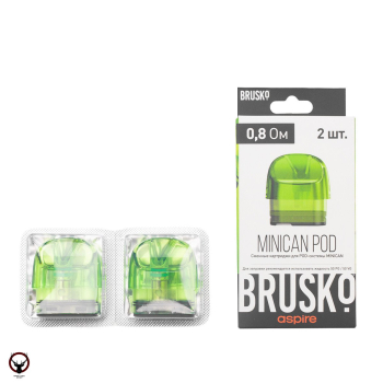 Картридж к электронной системе BRUSKO Minican зелёный (2шт.) 0,8