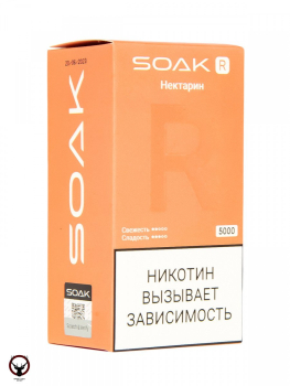 Электронная сигарета SOAK R Нектарин 5000 затяжек