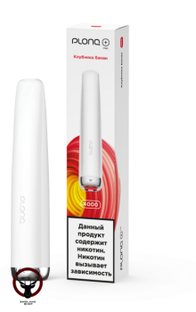 Электронная сигарета PLONQ PLUS PRO Клубника банан (4000 затяжек) 20 мг