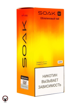 Электронная сигарета SOAK M Sea buckthorne tea 6000 затяжек