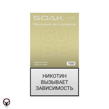 Электронная сигарета SOAK CUBE Малиновый чай с жасмином 7000 затяжек