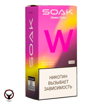 Электронная сигарета SOAK W Лмион гуава 10000 затяжек