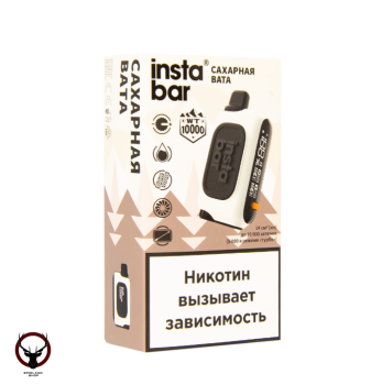 Электронная сигарета PLONQ INSTABAR Сахарная Вата (10000 затяжек) 20 мг