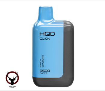 Электронная сигарета HQD CLICK Устройство + картридж Манго Черника (5500 затяжек)