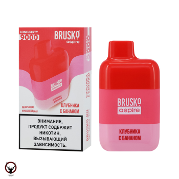 Электронная сигарета BRUSKO LONGPARTY Клубника и банан (9000 затяжек)