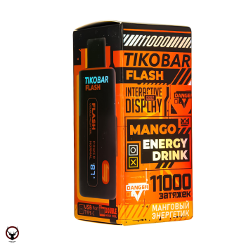 Электронная сигарета TIKOBAR FLASH Манговый Энергетик 11000 затяжек