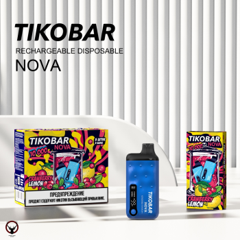 Электронная сигарета TIKOBAR NOVA Клюква лимон 10000 затяжек