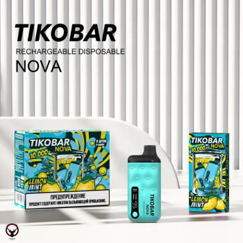 Электронная сигарета TIKOBAR NOVA Лимон мята 10000 затяжек