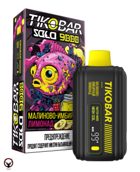 Электронная сигарета TIKOBAR SOLO Малиново-Имбирный Лимонад 9000 затяжек