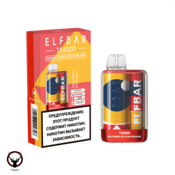 Электронная сигарета ELF BAR TE Арбуз груша апельсин (6000 затяжек) 20 мг