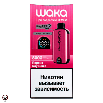 WAKA SMART DISPLAY Персик Клубника (8000 затяжек)