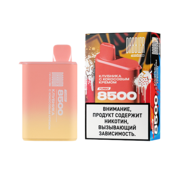 Эл. сиг. BRUSKO DABBLER TURBO 8500 Клубника с кокосовым кремом 2 %