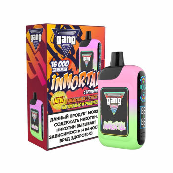 Эл. сиг. GANG IMMORTAL 16000 Медовик с соленой карамелью и фундуком 2%