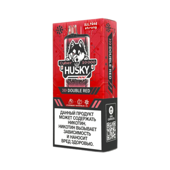 Эл. сиг. HUSKY CYBER 10000 Ultra Strong Double Red /Клубника, арбуз, лед 2 %