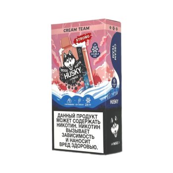 Эл. сиг. HUSKY AIRMAX 2.0 15000 Strong Cream Team /Клубничное мороженое 2 %