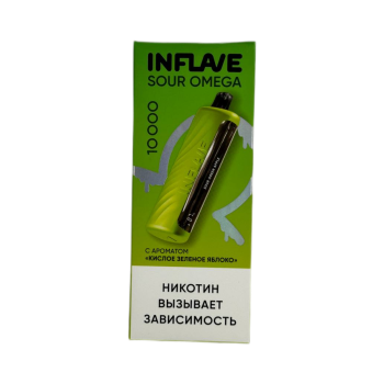 Эл. сиг. INFLAVE OMEGA 10000 Кислое зеленое яблоко 2 %