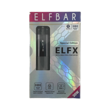 Устройство ELFBAR ELFX KIT SE Серый + 2 картр. по 3мл (0,6 Ом и 0,8 Ом)