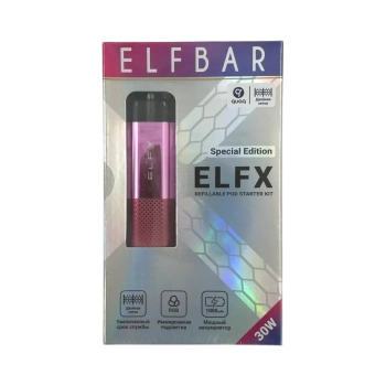 Устройство ELFBAR ELFX KIT SE Розовый + 2 картр. по 3мл (0,6 Ом и 0,8 Ом)