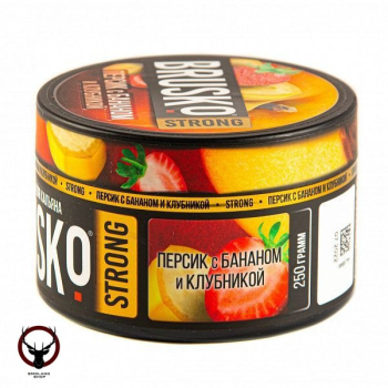 Табак для кальяна BRUSKO STRONG Персик с бананом и клубникой 250гр