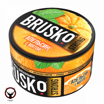 Табак для кальяна BRUSKO STRONG Апельсин с мятой 250гр