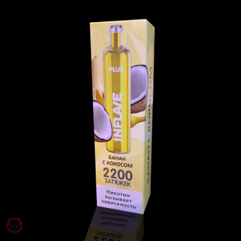 INFLAVE PLUS Банан кокос (2200 затяжек)