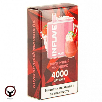 INFLAVE MAX Клубничный милкшейк (4000 затяжек)