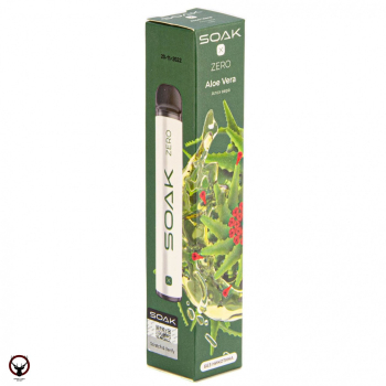 SOAK X ZERO Aloe vera 1500 затяжек (без никотина) МРК