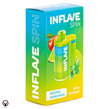 Электронная сигарета INFLAVE SPIN Яблоко лайм мята (8000 затяжек)