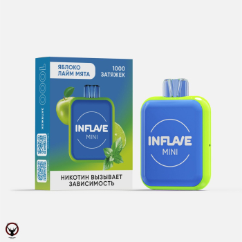 Электронная сигарета INFLAVE MINI Яблоко лайм мята (1000 затяжек)
