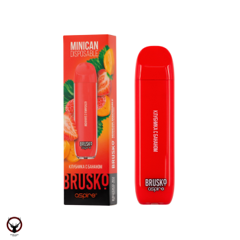 Электронная сигарета BRUSKO Minican Клубника с бананом (1500 затяжек)