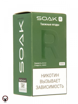 Электронная сигарета SOAK R Таёжные ягоды 5000 затяжек