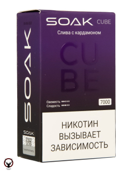Электронная сигарета SOAK CUBE Слива с кардамоном 7000 затяжек