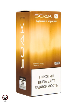 Электронная сигарета SOAK M Cinnamon Bun 6000 затяжек