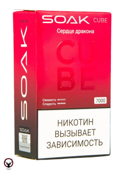 Электронная сигарета SOAK CUBE Сердце дракона 7000 затяжек