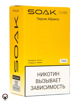 Электронная сигарета SOAK CUBE Персик Абрикос 7000 затяжек