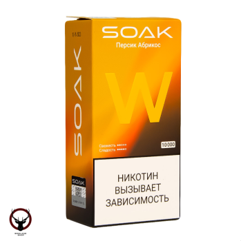 Электронная сигарета SOAK W Персик абрикос 10000 затяжек
