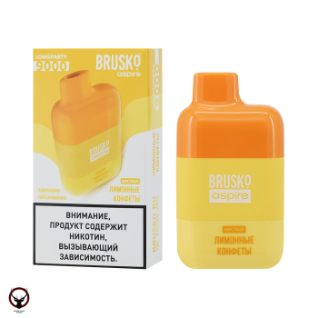 Электронная сигарета BRUSKO LONGPARTY Лимонные конфеты (9000 затяжек)