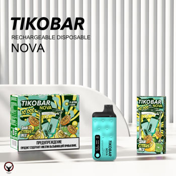 Электронная сигарета TIKOBAR NOVA Кислый цитрусовый микс 10000 затяжек
