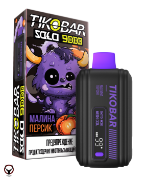 Электронная сигарета TIKOBAR SOLO Малина Персик 9000 затяжек